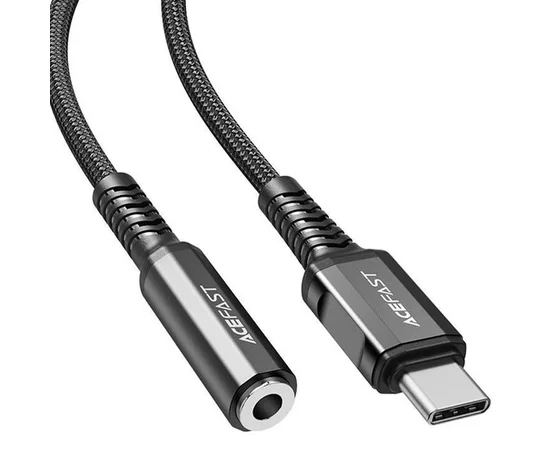 Перехідник Acefast C1-07 USB-C to 3.5mm aluminum alloy Black