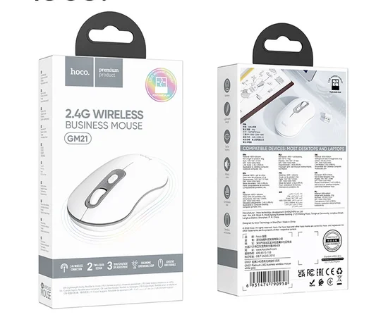 Мышь Hoco GM21 Platinum White Gray
