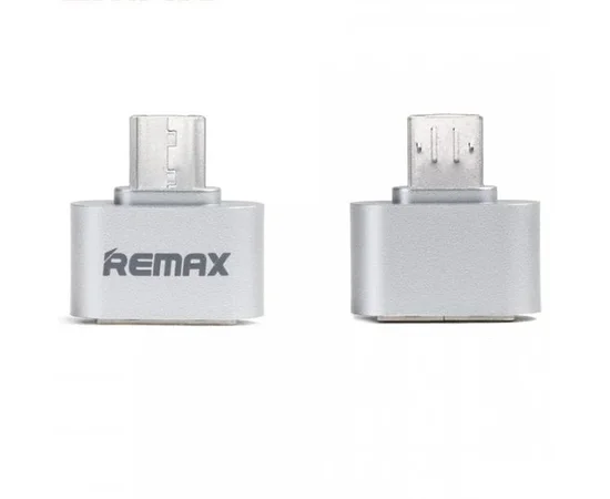 Переходник Remax RA-OTG USB to microUSB Серебряный