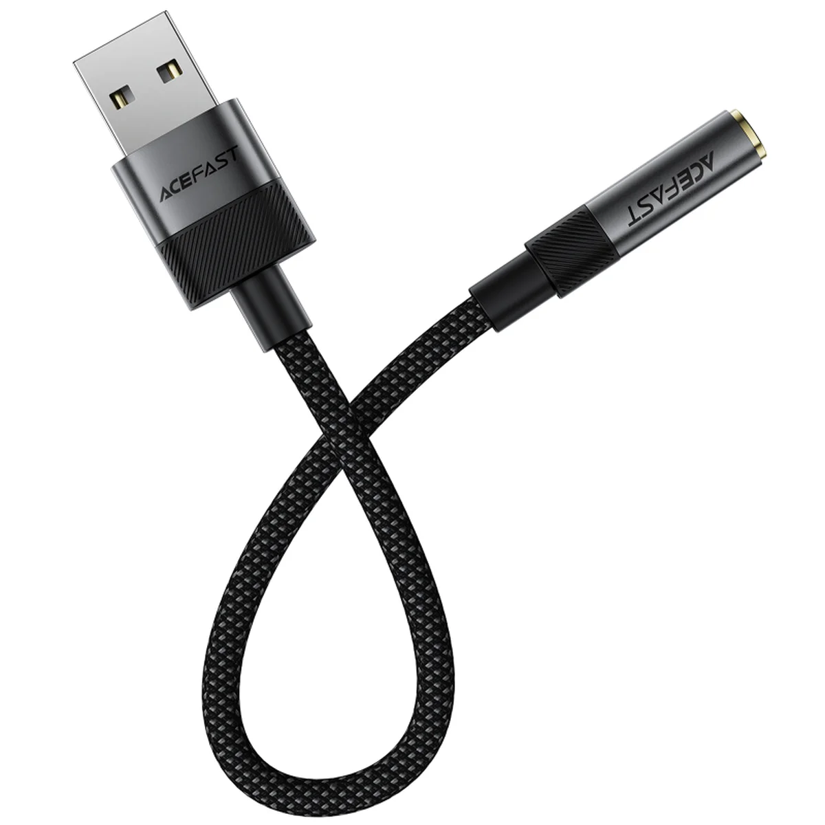 Переходник Acefast J13 USB male to AUX 3.5mm female Black