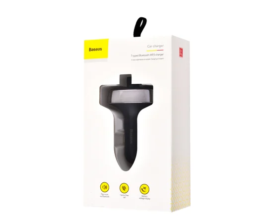 АЗУ Baseus Bluetooth FM Launcher 2.4A 2USB gray