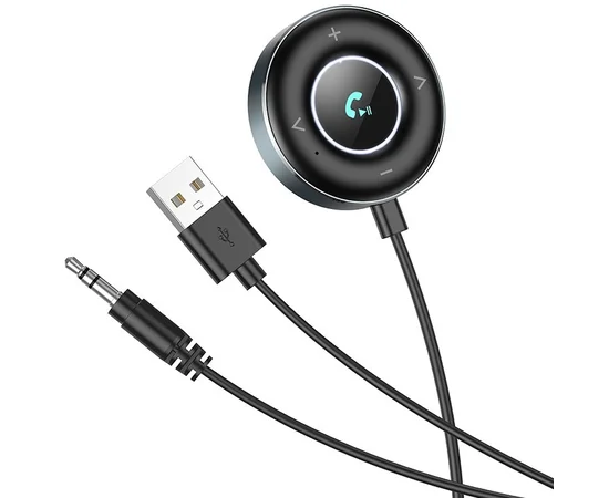 Bluetooth аудио ресивер BOROFONE BC58 Gamble (USB+Jack 3,5mm) Metal gray