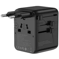 Сетевой универсальный переходник WIWU UA010 Warrior GaN 45W + 2USB-A/3C Black