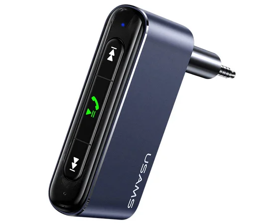Bluetooth ресивер USAMS US-SJ519 3.5DC Mini Car Wireless Audio Receiver BT5.0 Серый