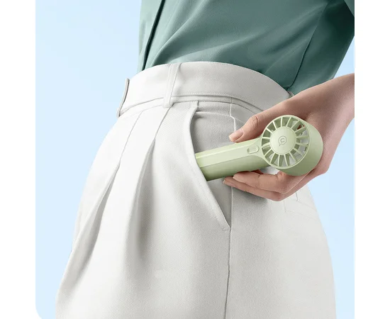 Портативный вентилятор Usams ZB288 Handheld mini fan 1200 mAh Green