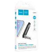 Переходник Hoco UA47 Lightning male to Type-C female adapter Black