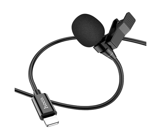 Микрофон петличный Hoco L14 Lightning Black