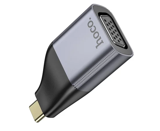 Перехідник Hoco UA34 Type-C to VGA Metal grey