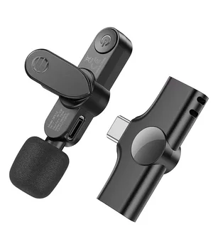 Петличний бездротовий мікрофон Borofone BFK12 Trophy lavalier Type-C Black