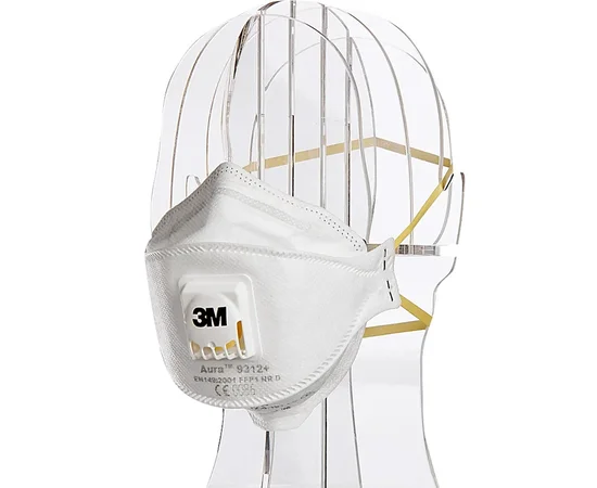 Респиратор маска 3М Aura 9312+ (FFP1) с клапаном выдоха Белый