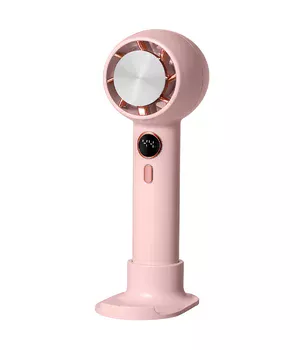 Портативний вентилятор YL007 with Display з підставкою для телефону 2000mAh Pink