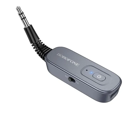 Bluetooth AUX аудио ресивер/трансмиттер BOROFONE BC51 Clear way Metal gray