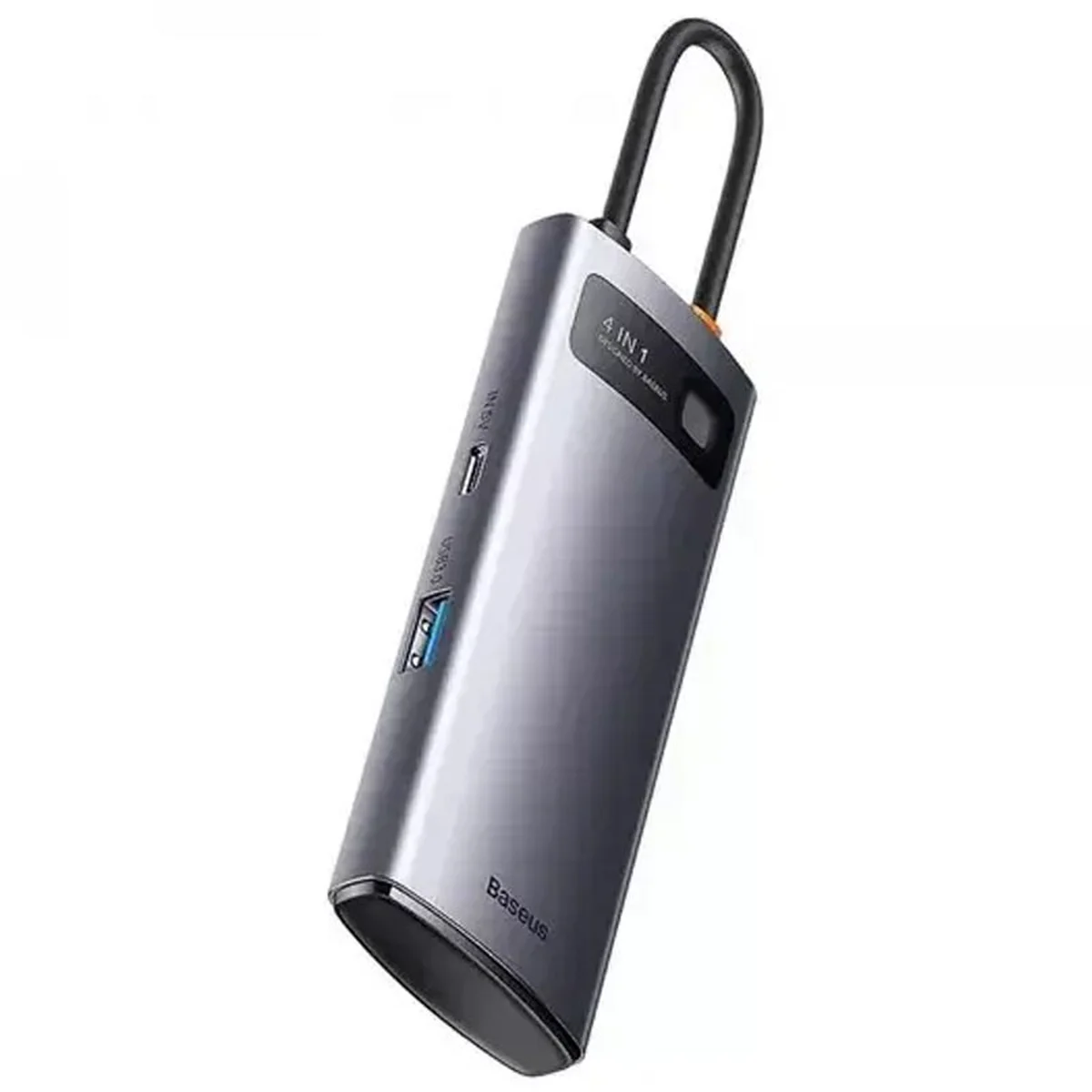 Перехідник HUB Baseus Metal Gleam Series 4-in-1 4xUSB3.0 (WKWG070013) Gray