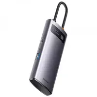 Перехідник HUB Baseus Metal Gleam Series 4-in-1 4xUSB3.0 (WKWG070013) Gray