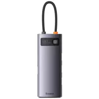 Переходник HUB Baseus Metal Gleam Series 6-in-1 Multifunctional Type-C (WKWG080013) Gray