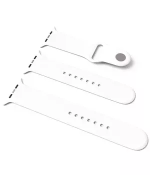 Силіконовий ремінець для Apple Watch Sport Band 38/40 (S / M & M / L) 3pcs Білий / White
