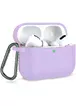 Силиконовый футляр с карабином для наушников AirPods Pro Сиреневый / Dasheen