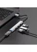 Переходник Hoco HB26 4in1 (Type-C to USB3.0+USB2.0*3) Silver