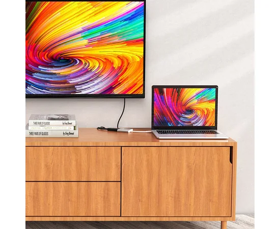 Переходник HUB Hoco HB14 Type-C to USB3.0+HDMI+PD Стальной