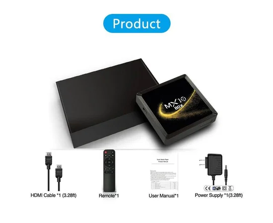 Smart Android TV Box MX10 Black