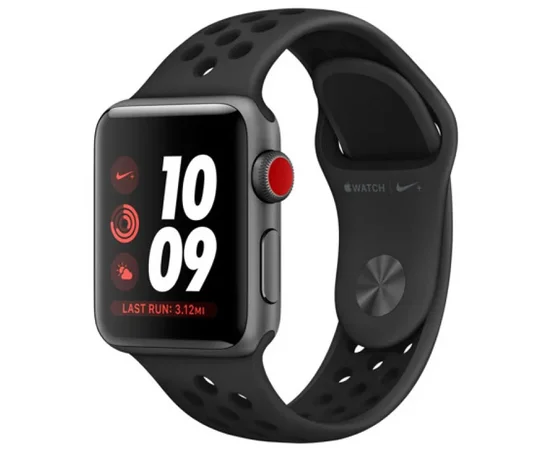 Силиконовый ремешок Sport Nike+ для Apple watch 38mm / 40mm Anthracite/Black
