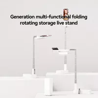 Підставка-тримач настільний USAMS US-ZB265 Multi-function Rotatable Folding Storage Live Stream White