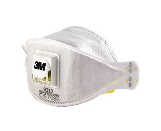 Респиратор маска 3М Aura 9312+ (FFP1) с клапаном выдоха Белый