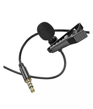 Микрофон петличный Borofone BFK11 Elegant lavalier 3.5mm (2m) Black