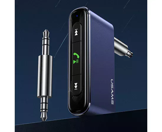 Bluetooth ресивер USAMS US-SJ519 3.5DC Mini Car Wireless Audio Receiver BT5.0 Серый