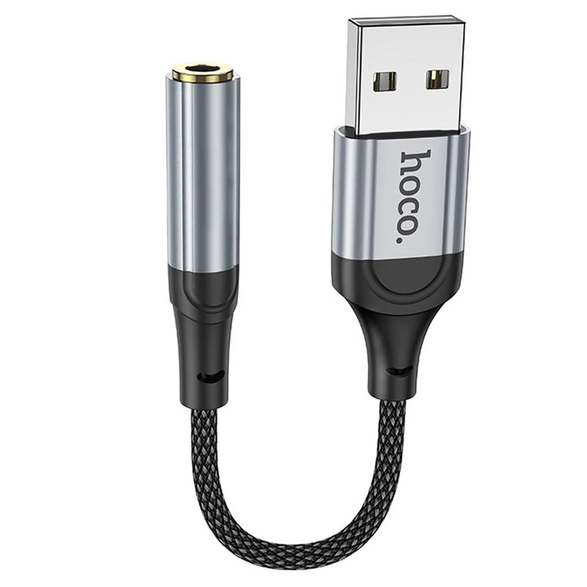 Перехідник Hoco LS36 Fresh USB to 3,5 AUX Black