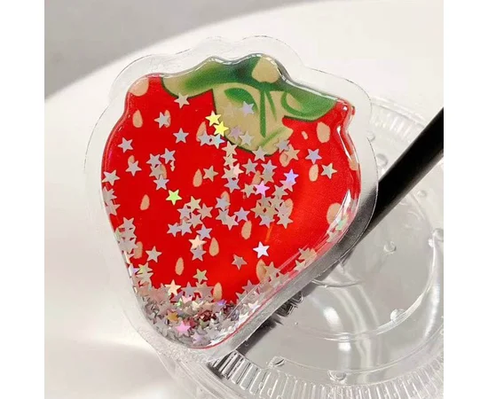 Держатель для телефона круглый (liquid shine) Клубника / Красный