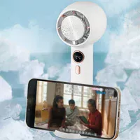 Портативный вентилятор YL007 with Display с подставкой для телефона 2000mAh White