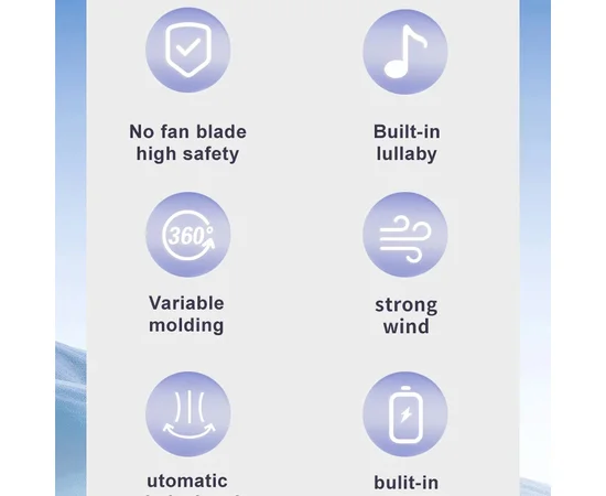 Мультифункціональний вентилятор Submarine F18 with music and battery 4000 mAh Blue