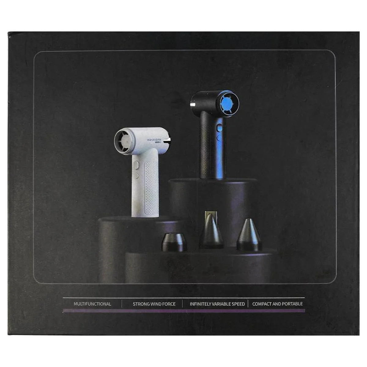 Портативний турбовентилятор з насадками HX132 3300mAh White