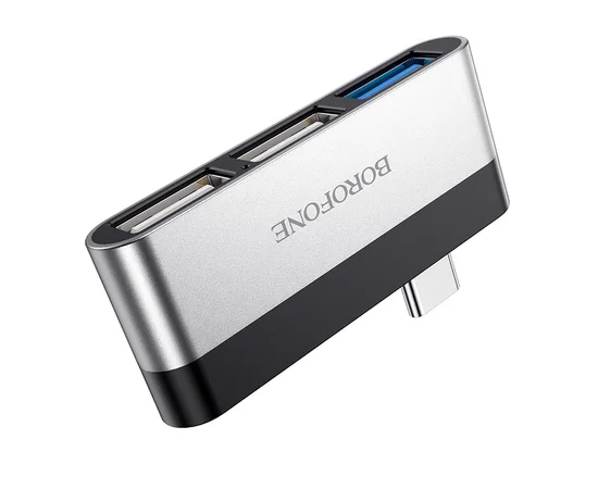 Перехідник Borofone DH1 Type-C to USB Чорний / Срібний