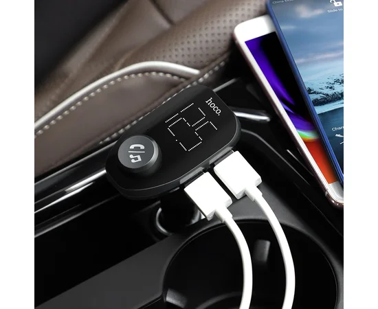 FM модулятор HOCO E45 Черный