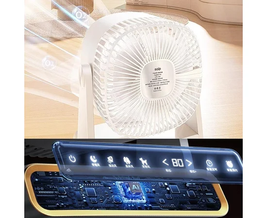 Настольный вентилятор F16 Smart 4000mAh White