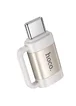 Перехідник Hoco UA31E OTG Type-C male to Lightning female Gray