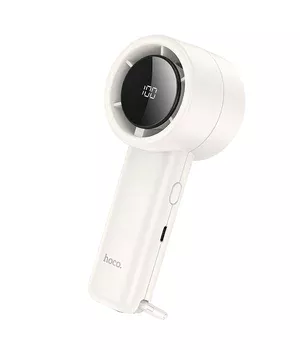 Портативний вентилятор Hoco HX63 Fashion high-speed handheld fan 2000 mAh White