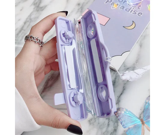 Водонепроникний універсальний чохол 6,5 (Liquid Glitter) Бузковий