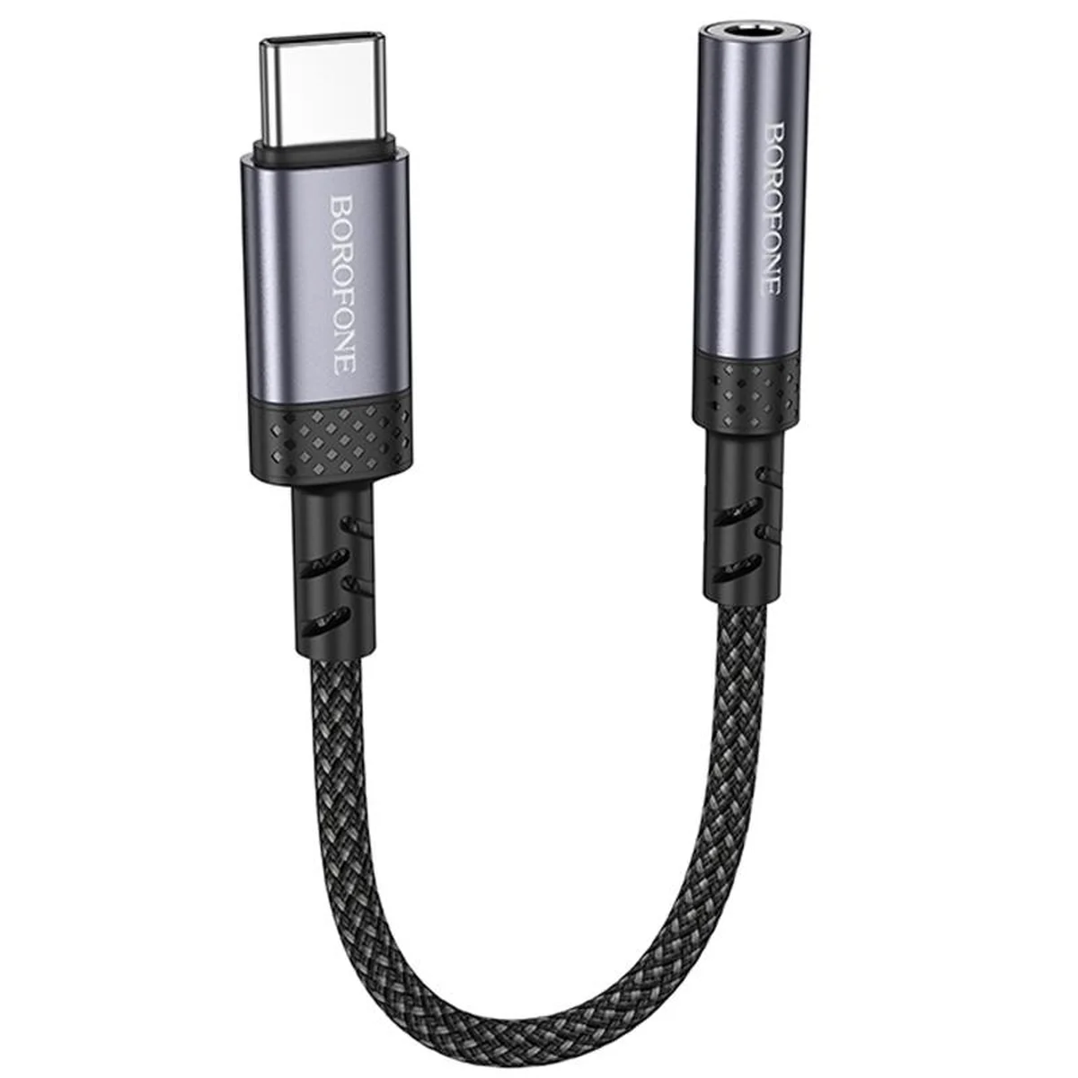 Переходник Borofone BV24 Graceful Type-C to 3.5mm Metal grey