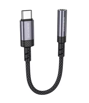 Перехідник Borofone BV24 Graceful Type-C to 3.5mm Metal grey
