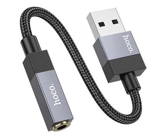 Перехідник Hoco UPA32D Clever USB to 3.5mm Black