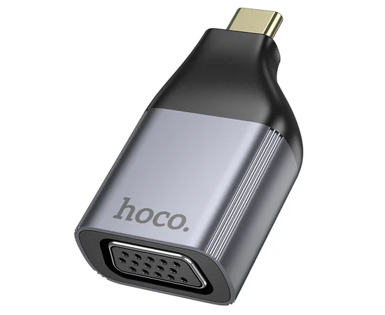 Перехідник Hoco UA34 Type-C to VGA Metal grey