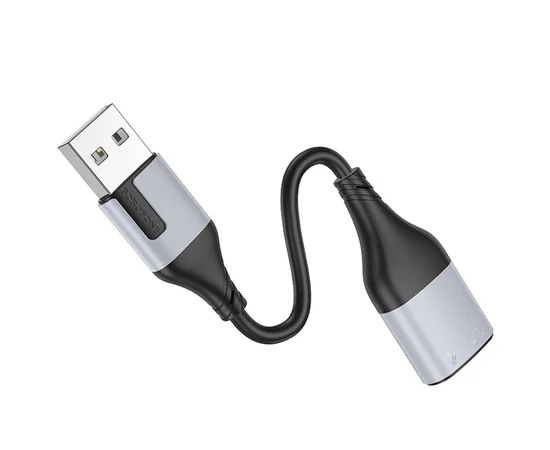 Переходник Borofone BV19 Creator 2in1 USB to 3.5mm Black