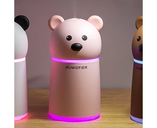 Увлажнитель воздуха Teddy Bear с арома-диффузором (lamp+fan) Розовый