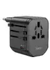 Сетевой универсальный переходник Hoco AC15 Walker PD20W+QC3.0 (2USB-A/1C) (EU) Black