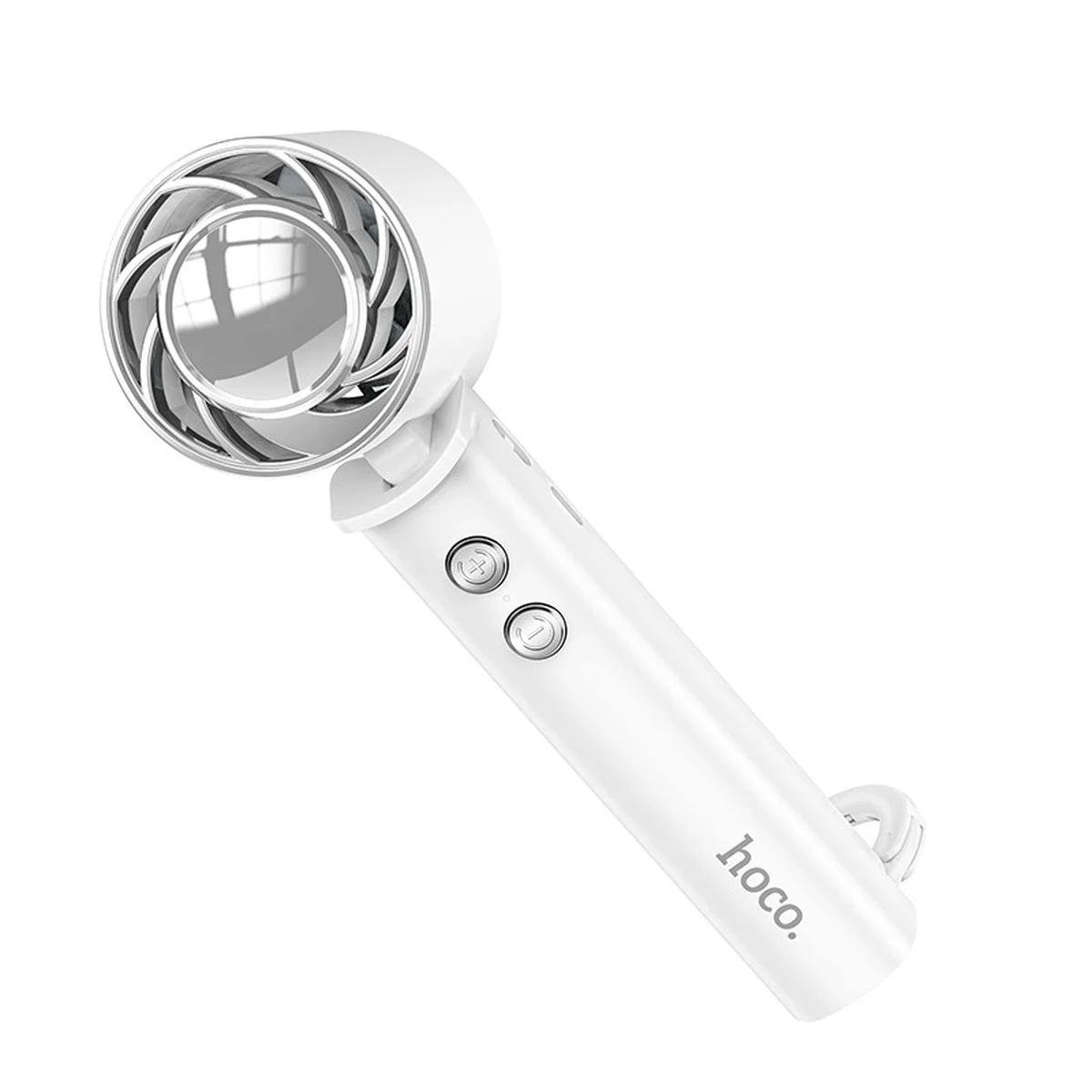 Портативний вентилятор Hoco HX61 Exquisite handheld folding fan 1200 mAh White