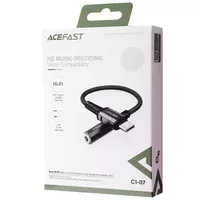 Переходник Acefast C1-07 USB-C to 3.5mm aluminum alloy Black