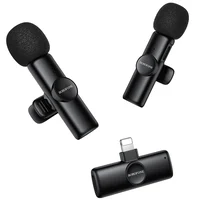 Петличный беспроводной микрофон Borofone BFK16A Winner dual-mic Type-C Black